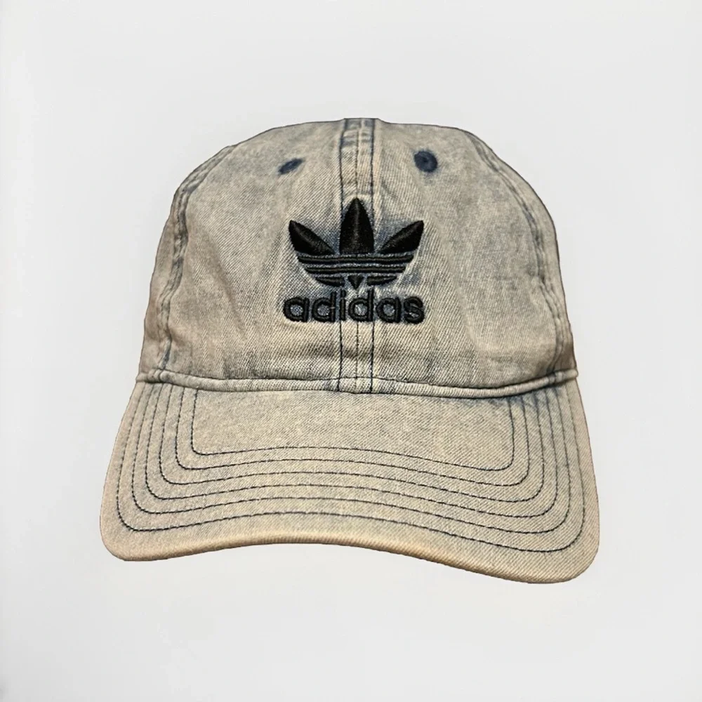 Adidas Washed Denim Cap with Black Logo - Picture 1 of 12